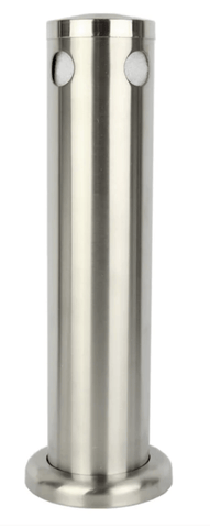 Beer Tower (No Faucets) - Double Tap - Stainless Steel - Evabarrier Tubing Included - Grain To Glass Inc