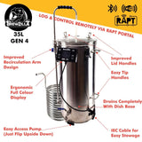 Brewzilla Gen 4.1 35 Liter 110V All - Grain Brewing System With WiFi - Grain To Glass Inc