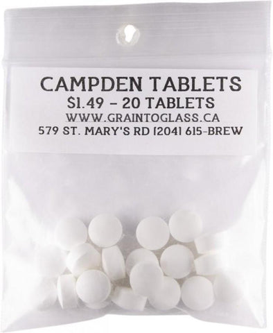 Campden Tablet (20 tablets) - Grain To Glass Inc