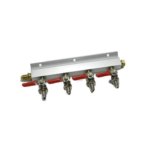CO2 Gas Distributor (Manifold) - 4 Way With MFL - Grain To Glass Inc