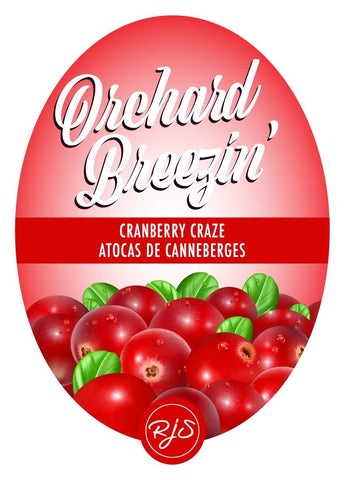 Cranberry Craze Orchard Breezin' 30 Pack Wine Labels - HJL Designs - Grain To Glass Inc