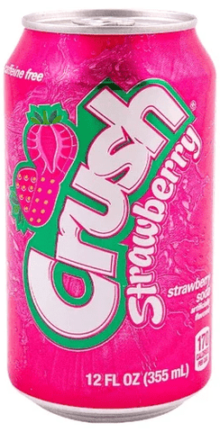 Crush Strawberry Soda 355ml Can - Grain To Glass Inc