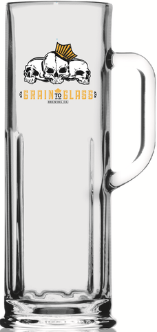Frankfurt Mug Beer Glass 21oz - Skulls Logo - Grain To Glass Inc