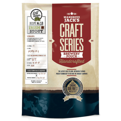 Irish Stout (Includes Dry Hops) - Mangrove Jack's Craft Series - Grain To Glass Inc