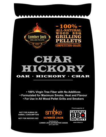 Lumber Jack Char - Hickory BBQ Pellets 20LB Bag - Grain To Glass Inc