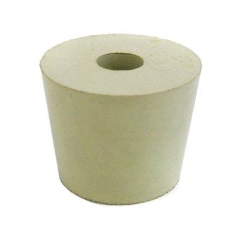 Rubber Stopper - Drilled (Size 2 - 13) - Grain To Glass Inc
