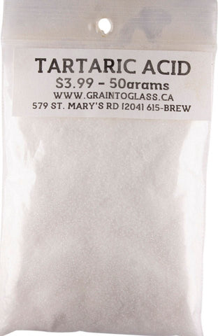 Tartaric Acid 50g - Grain To Glass Inc