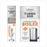 Turbo 500 Still - Still Spirits T500 Complete Water Distilling Kit (Boiler and SS Condenser) - Grain To Glass Inc