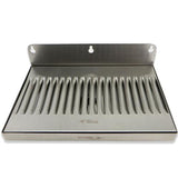 10"x6"x3/4" Wall Mount Drip Tray - Stainless Steel - Grain To Glass Inc