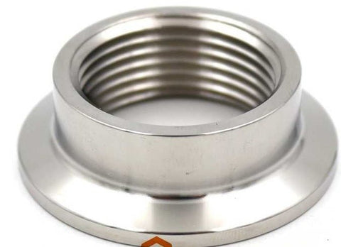 2" Tri - Clamp X 1" Female NPS Heating Element Fitting - Stainless Steel - Grain To Glass Inc