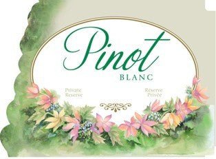 Adhesive Wine Label - Pinot Blanc (Flowers) - Grain To Glass Inc
