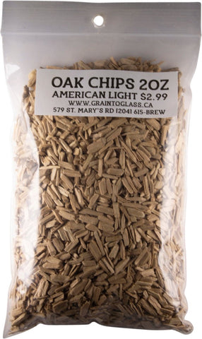 Oak Chips(Light Toast, American) 60g - Grain To Glass Inc