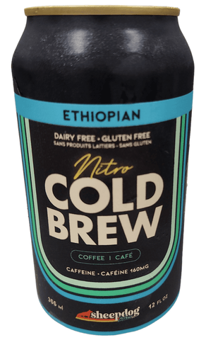 Sheepdog Nitro Cold Brew Coffee 355ml Can - Ethiopian - Grain To Glass Inc