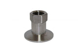 1.5" Tri - Clamp X 1/2" Female NPT - Stainless Steel - Grain To Glass Inc