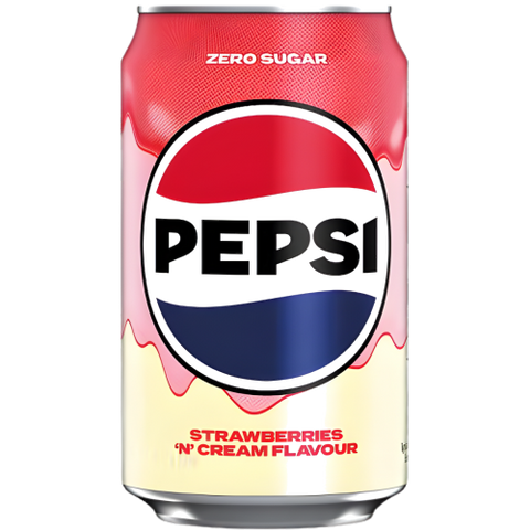 Pepsi Strawberries & Cream Zero (UK) – 330mL Can