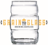 Barrel Beer Glass 15oz - G2G Logo