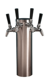Beer Tower (Brushed Stainless Steel) With Quad Nukatap Faucets - Kegland - Grain To Glass Inc