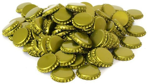 Bottle Caps - 100 Pack - Gold - Grain To Glass Inc