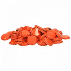 Bottle Caps - 100 Pack Orange - Grain To Glass Inc