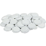 Bottle Caps - 100 Pack White - Grain To Glass Inc