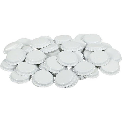 Bottle Caps - 100 Pack White - Grain To Glass Inc