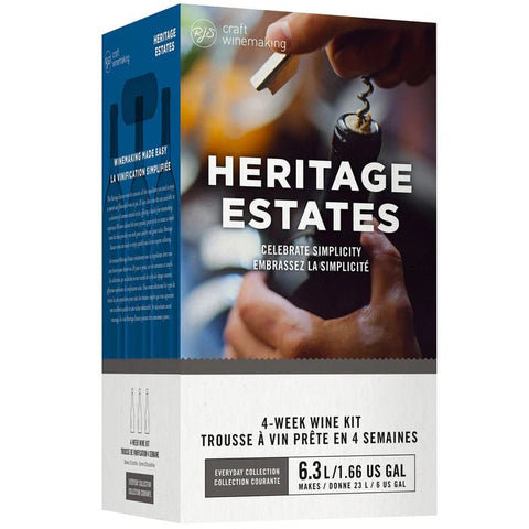 California Style White 4 Week Wine Kit - Heritage Estates - Grain To Glass Inc