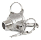 Camlock Type B - Female Camlock x 1/2" Male NPT (Stainless Steel) - Grain To Glass Inc
