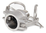 Camlock Type B - Female Camlock x 1/2" Male NPT (Stainless Steel) - Grain To Glass Inc