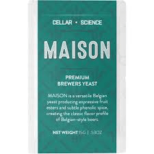 Cellar Science maison Dry Beer Yeast 15g - Grain To Glass Inc