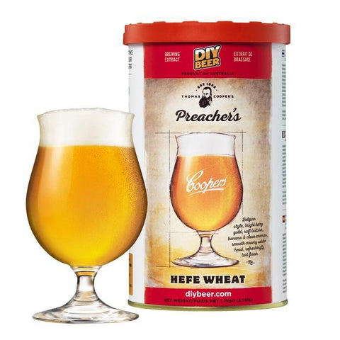 Clearance Preacher's Hefe Wheat Beer - Thomas Coopers Beer Kit (BB Sept 2026) - Grain To Glass Inc