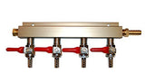 CO2 Gas Distributor (Manifold) - 4 Way - Grain To Glass Inc