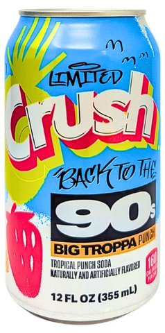 Crush 90’s Big Troppa Punch Soda 355ml Can - Grain To Glass Inc