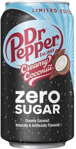 Dr Pepper Creamy Coconut Zero 355ml Can – 355mL Can - Grain To Glass Inc