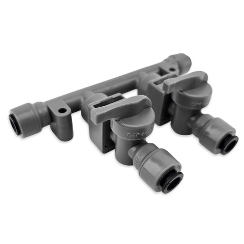 Duotight 8mm 2 Way Manifold with Check Valves - Grain To Glass Inc