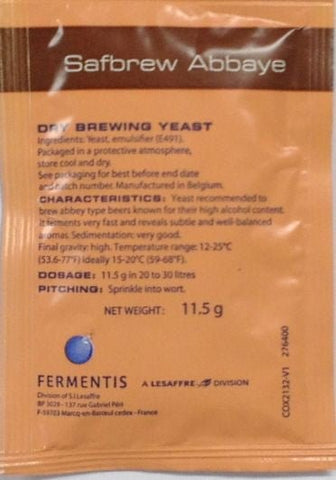 Fermentis Safbrew Abbaye (BE - 256) Dry Beer Yeast - Grain To Glass Inc