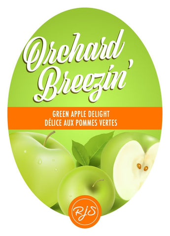 Green Apple Delight Orchard Breezin' 30 Pack Wine Labels - HJL Designs - Grain To Glass Inc