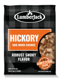Lumber Jack Hickory Wood Chunks 4LB Bag - Grain To Glass Inc