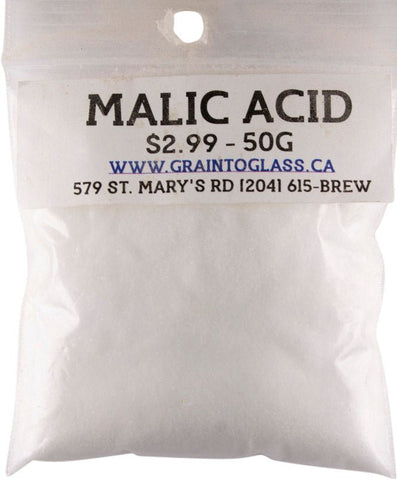 Malic Acid 50g - Grain To Glass Inc