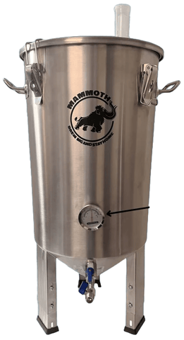Mammoth Brewing Stainless Steel Conical Fermenter Gen 2 - 30 Liter Stainless Steel - Grain To Glass Inc