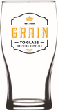 Manchester Beer Glass 16oz - G2G Logo