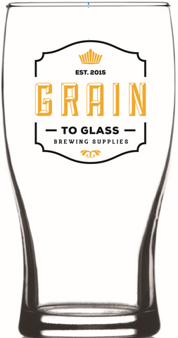 Manchester Beer Glass 16oz - G2G Logo