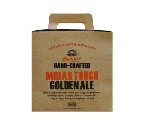 Midas Touch Golden Ale - Muntons Hand Crafted Beer Kit - Grain To Glass Inc