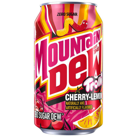Mountain Dew Trolli Cherry Lemon Zero (355ml Can) - Grain To Glass Inc