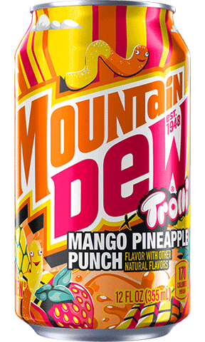 Mountain Dew Trolli Mango Pineapple Punch 355ml Can - Grain To Glass Inc