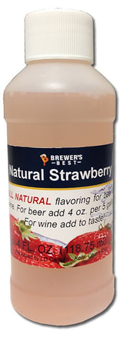 Natural Strawberry Flavoring 4OZ - Brewers Best - Grain To Glass Inc