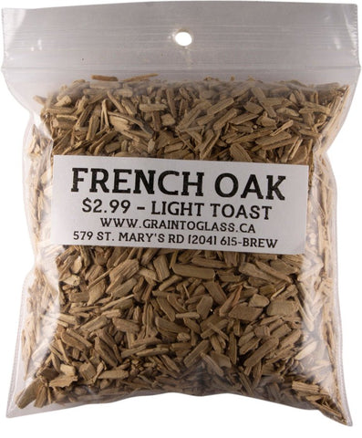 Oak Chips(Light Toast, French) 60g - Grain To Glass Inc