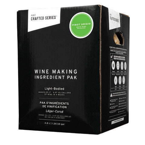 Pinot Grigio 4 Week Wine Kit (Light Body) - Crafted Series - Grain To Glass Inc