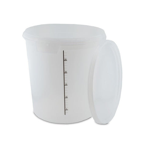 Primary Pail with Lid - Semi - Translucent 32 Liter - Grain To Glass Inc