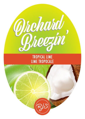 Tropical Lime Orchard Breezin' 30 Pack Wine Labels - HJL Designs - Grain To Glass Inc