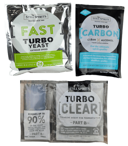 Turbo Yeast Fast Refill Pack - Includes Turbo Carbon and Turbo Clear - Still Spirits - Grain To Glass Inc